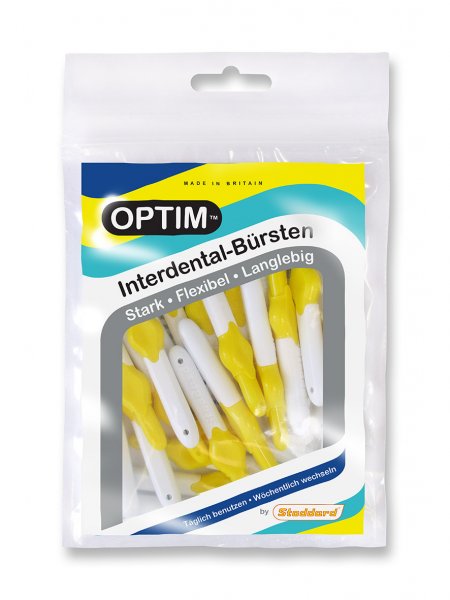 OPTIM Interdentalb&uuml;rste 16 er pack gelb - ISO 4