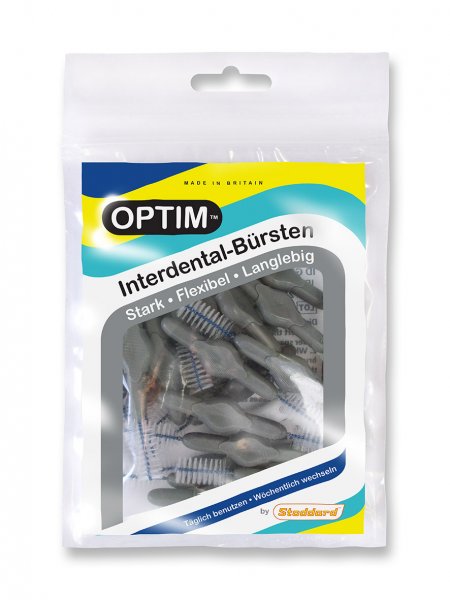 OPTIM Interdentalb&uuml;rste 25 er pack grau - ISO 7